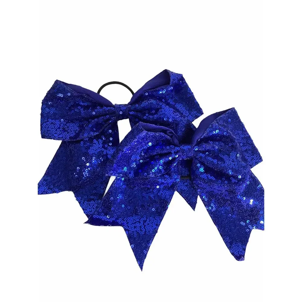 BUNDLE Girl’s Lot of 2 Sequined Blue Hair Bow Ties NEW